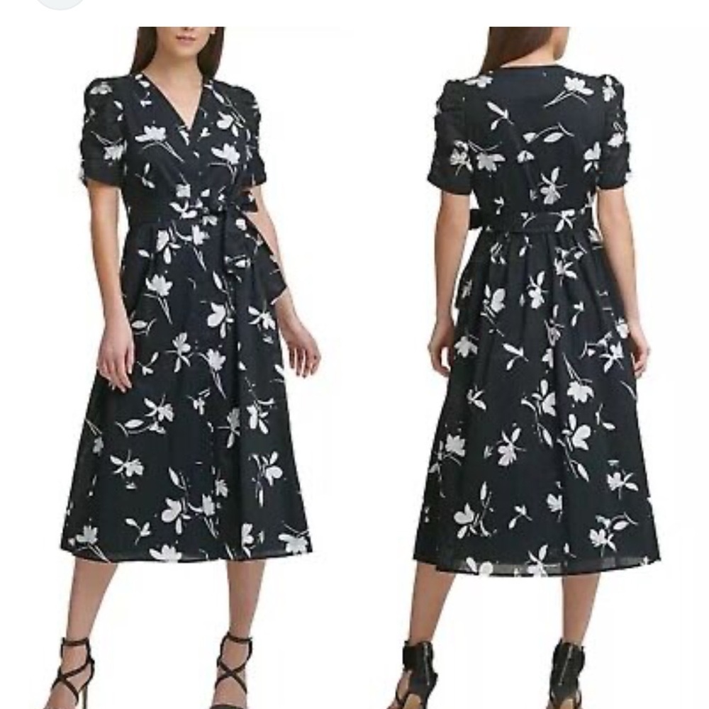 Elegant Black Floral Dress
